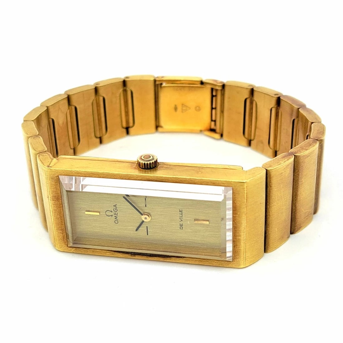 OMEGA DEVIL RECTANGULAR K18YG GOLD WATCH - 2