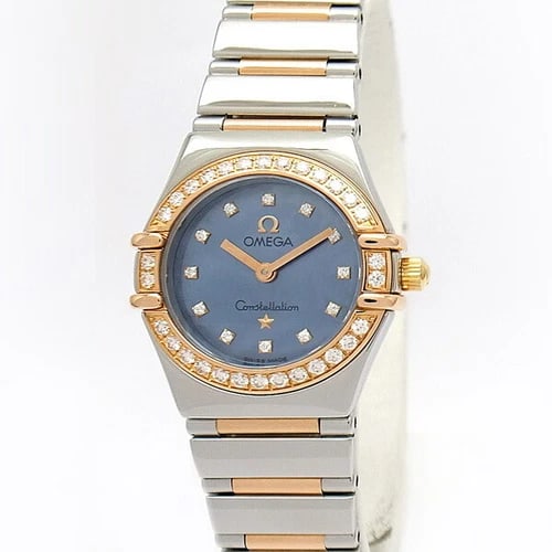 OMEGA CONSTELLATION BLUE WATCH: OMEGA Constellation Blue Watch Brand: OMEGA Type: Wristwatch Material: Band MaterialNA, Band MaterialNA, Case MaterialCase MaterialNA Color: blue Size: Wrist SizeNA, Case Size22mm 