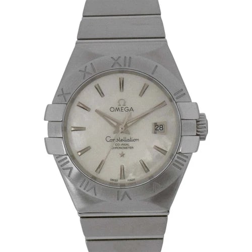 OMEGA CONSTELLATION WHITE WATCH: OMEGA Constellation White Watch Brand: OMEGA Type: Wristwatch Material: Band MaterialNA, Band MaterialNA, Case MaterialCase MaterialNA Color: white Size: Wrist SizeNA, Case Size31mm 