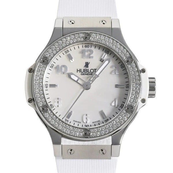 HUBLOT WHITE WATCH: HUBLOT White Watch Brand: HUBLOT Type: Wristwatch Material: Band MaterialNA, Band MaterialNA, Case MaterialCase MaterialNA Color: white Size: Wrist SizeNA, Case Size38.0mm Bracelet size 