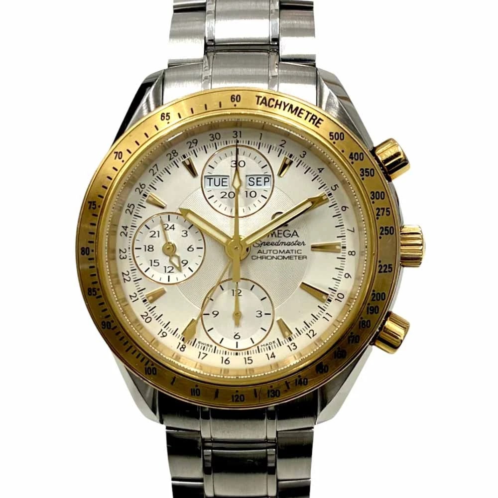 OMEGA SPEEDMASTER SILVER WATCH: OMEGA Speedmaster Silver Watch Brand: OMEGA Type: Wristwatch Material: Band MaterialNA, Band MaterialNA, Case MaterialCase MaterialNA Color: silver Size: Wrist SizeNA, Case Size40mm 