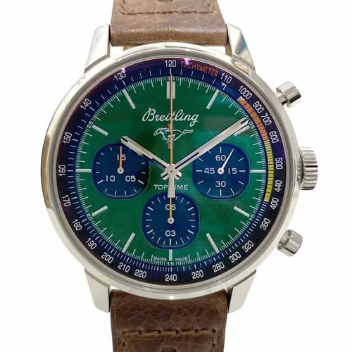 BREITLING GREEN WATCH: BREITLING Green Watch Brand: BREITLING Type: Wristwatch Material: Band MaterialNA, Band MaterialNA, Case MaterialCase MaterialNA Color: green Size: Wrist SizeNA, Case Size42mm Accessories: