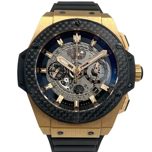 HUBLOT KING POWER UNICO BLACK WATCH: HUBLOT King Power Unico Black Watch Brand: HUBLOT Type: Wristwatch Material: Band MaterialNA, Band MaterialNA, Case MaterialCase MaterialNA Color: black Size: Wrist SizeNA, Case Size48mm 