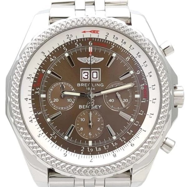 BREITLING BENTLEY BROWN WATCH: BREITLING Bentley Brown Watch Brand: BREITLING Type: Wristwatch Material: Band MaterialNA, Band MaterialNA, Case MaterialCase MaterialNA Color: brown Size: Wrist SizeNA, Case Size50mm 