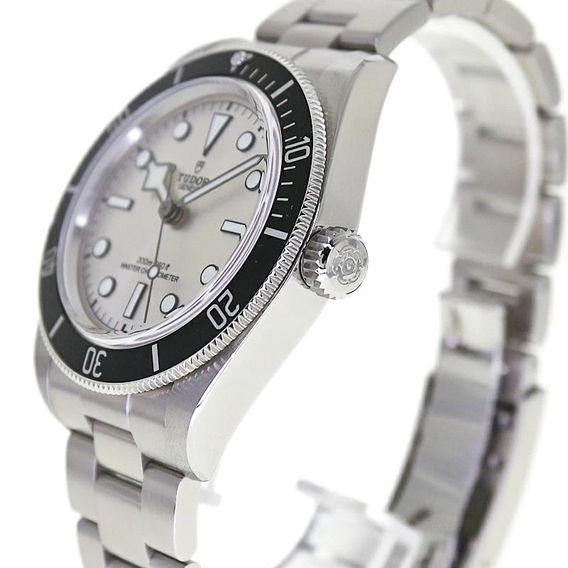TUDOR BLACK SILVER WATCH - 2