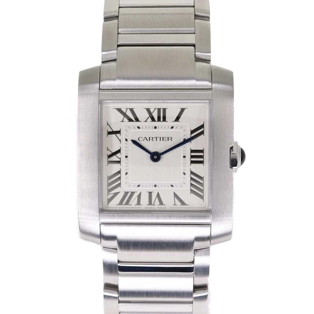 CARTIER TANK FRANÇAISE SILVER WATCH: CARTIER Tank Française Silver Watch Brand: CARTIER Type: Wristwatch Material: Band MaterialStainless Steel, Band MaterialStainless Steel, Case MaterialCase MaterialNA Color: silver Size: