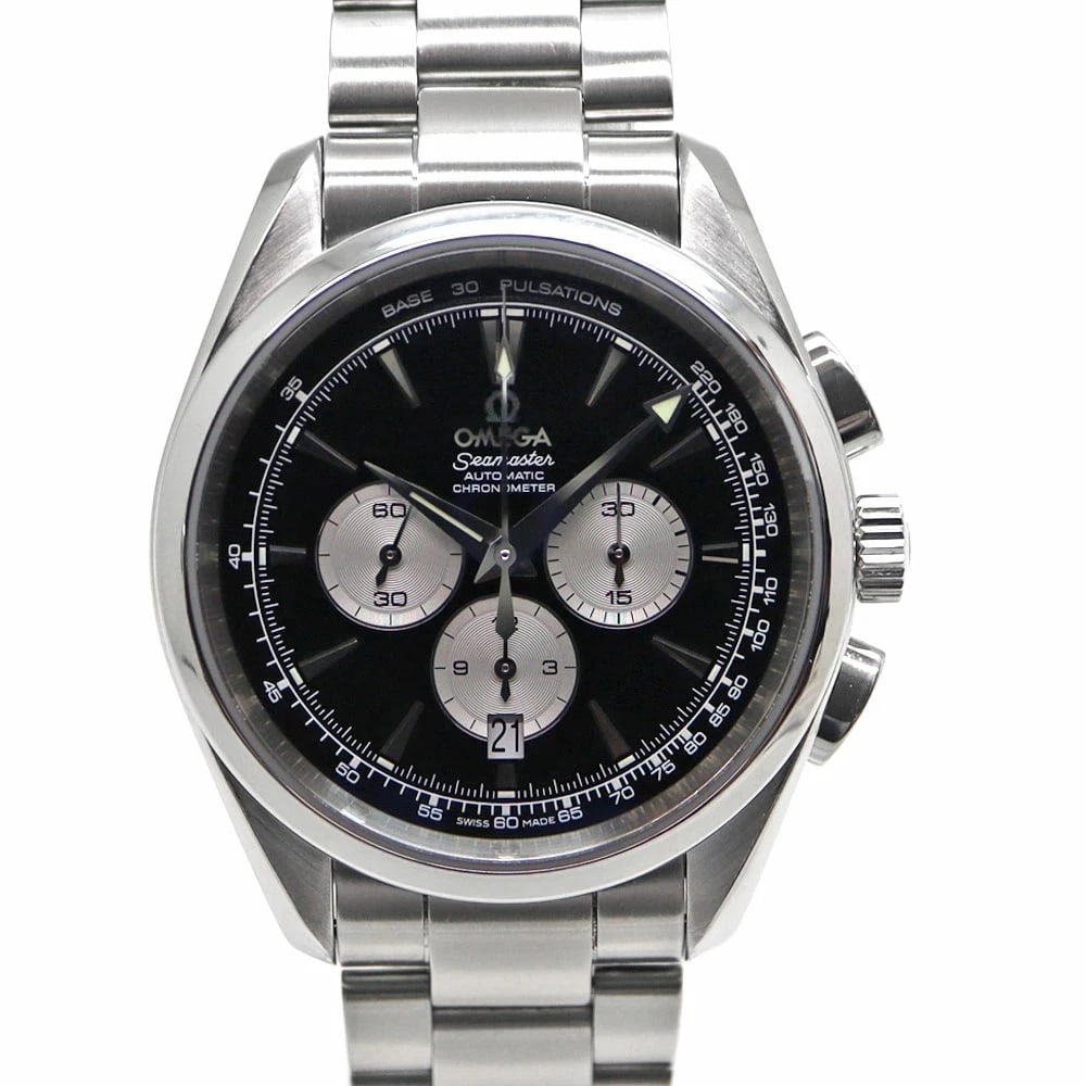 OMEGA WATCH: OMEGA Watch Brand: OMEGA Type: Wristwatch Material: Band MaterialStainless Steel, Band MaterialStainless Steel, Case MaterialCase MaterialNA Color: black Size: Wrist SizeNA, Case Size42mm 