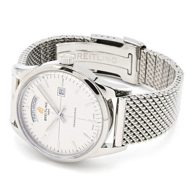 BREITLING TRANSOCEAN SILVER WATCH - 2