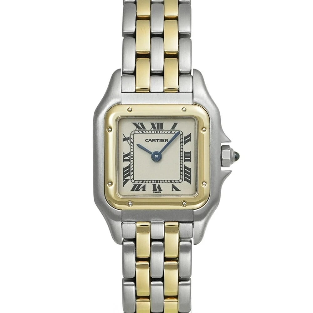 CARTIER PANTHER SILVER WATCH: CARTIER Panther Silver Watch Brand: CARTIER Type: Wristwatch Material: Band MaterialStainless Steel X Yellow Gold, Band MaterialStainless Steel X Yellow Gold, Case MaterialCase MaterialNA Color: si