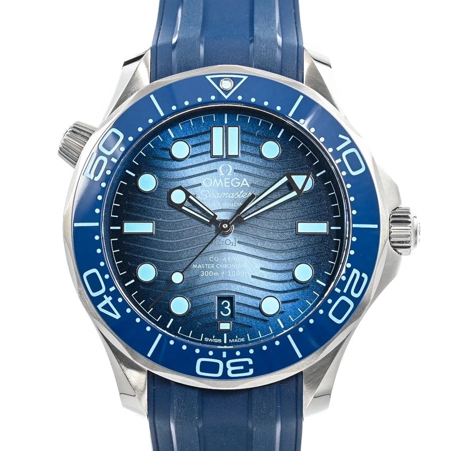 OMEGA WATCH: OMEGA Watch Brand: OMEGA Type: Wristwatch Material: Band MaterialStainless Steel/Rubber Belt, Band MaterialStainless Steel/Rubber Belt, Case MaterialCase MaterialNA Color: blue Size: Wrist