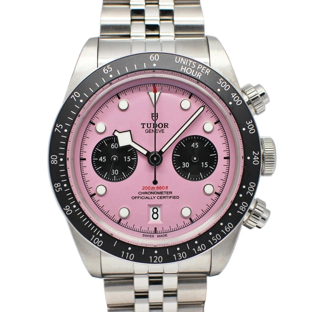 TUDOR BLACK CHRONO BLACK WATCH: TUDOR Black Chrono Black Watch Brand: TUDOR Type: Wristwatch Material: Band MaterialSs, Band MaterialSs, Case MaterialCase MaterialSapphire Color: black Size: Wrist SizeNA, Case Size41mm (excludin