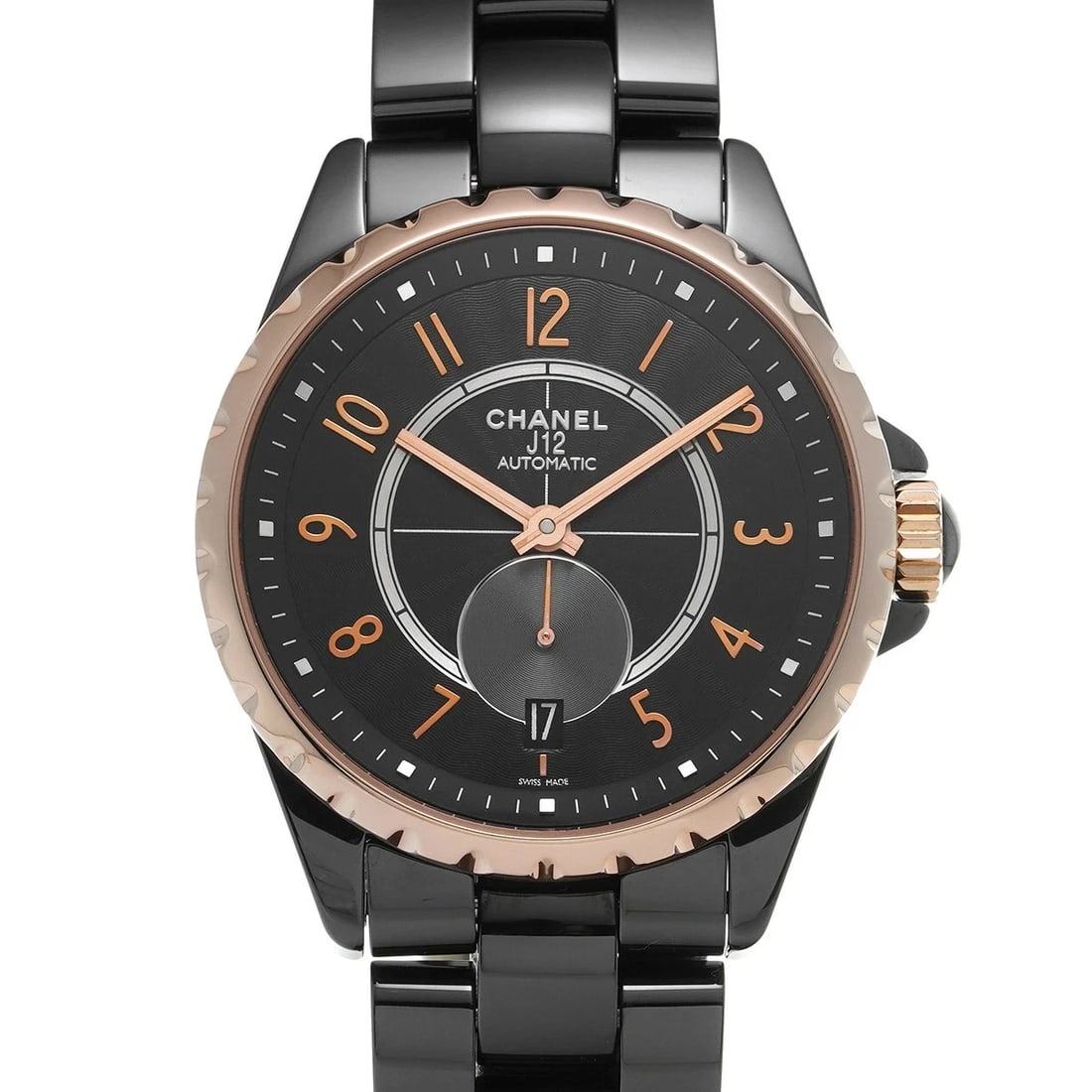 CHANEL J12 BLACK WATCH: CHANEL J12 Black Watch Brand: CHANEL Type: Wristwatch Material: Band MaterialCeramic, Band MaterialCeramic, Case MaterialCase MaterialSapphire Crystal Color: black Size: Wrist Size17.5cm, Case