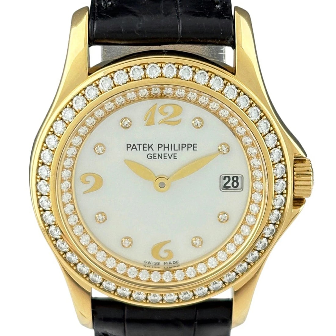 PATEK PHILIPPE DIAMOND WHITE WATCH: PATEK PHILIPPE Diamond White Watch Brand: PATEK PHILIPPE Type: Wristwatch Material: Band MaterialN/A, Band MaterialN/A, Case MaterialCase MaterialSapphire Crystal Color: bezel Size: Wrist SizeNA,