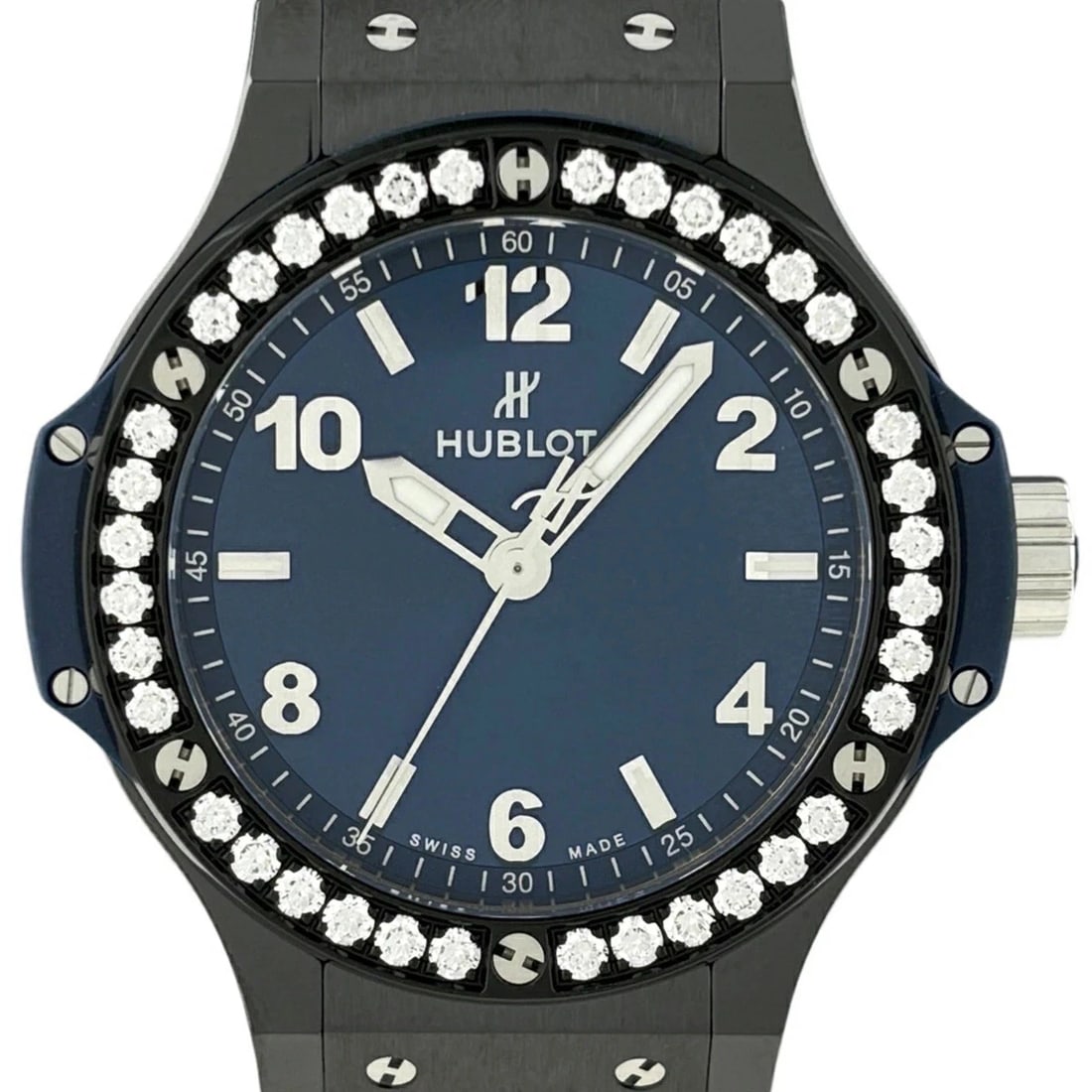 HUBLOT WATCH: HUBLOT Watch Brand: HUBLOT Type: Wristwatch Material: Band MaterialN/A, Band MaterialN/A, Case MaterialCase MaterialSapphire Crystal Color: navy Size: Wrist SizeNA, Case Size38mm Accessories: