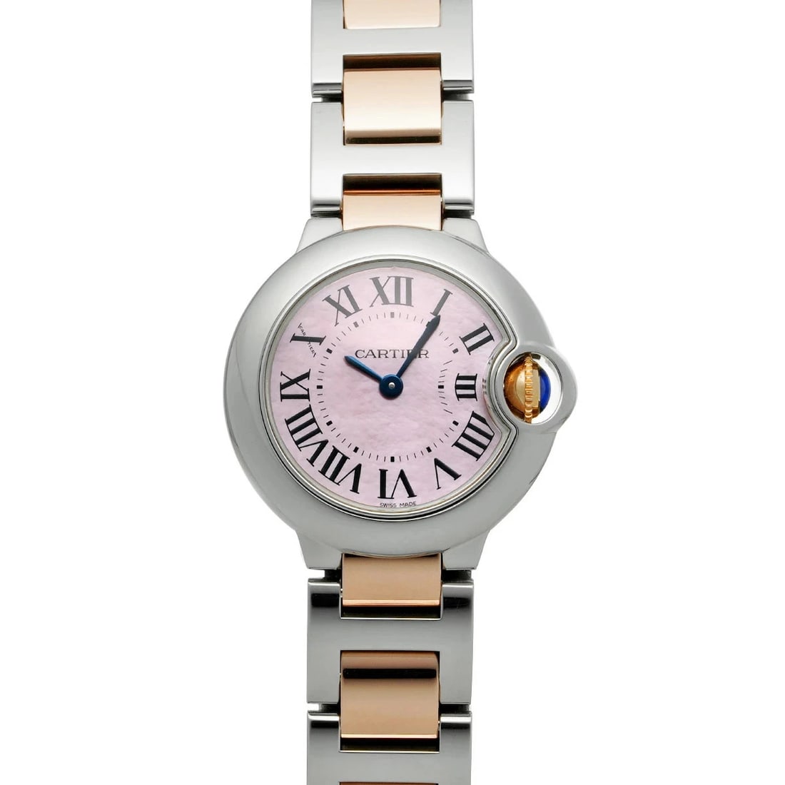CARTIER BALLON BLEU PINK WATCH: CARTIER Ballon Bleu Pink Watch Brand: CARTIER Type: Wristwatch Material: Band MaterialStainless, Band MaterialStainless, Case MaterialCase MaterialSapphire Crystal Color: pink Size: Wrist