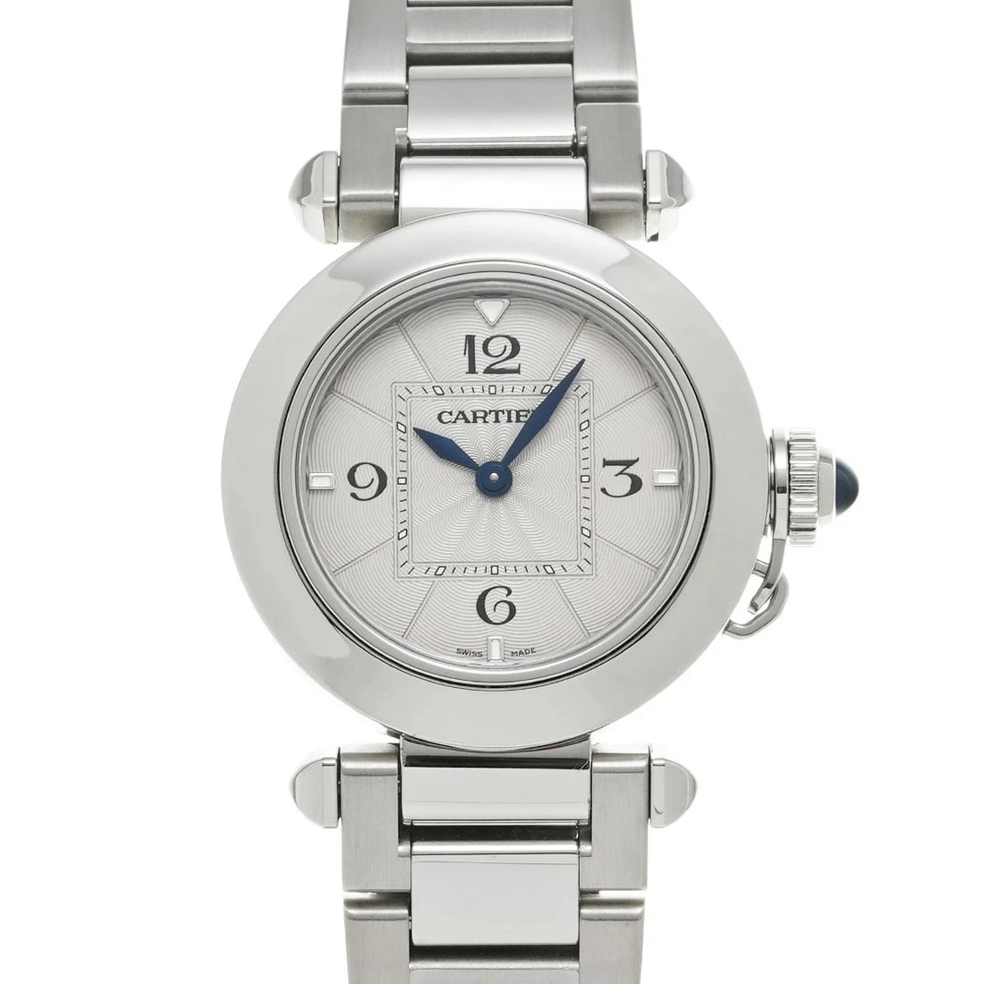 CARTIER PASHA SILVER WATCH: CARTIER Pasha silver Watch Brand: CARTIER Type: Wristwatch Material: Band MaterialStainless, Band MaterialStainless, Case MaterialCase MaterialSapphire Crystal Color: silver Size: Wrist Size16cm,
