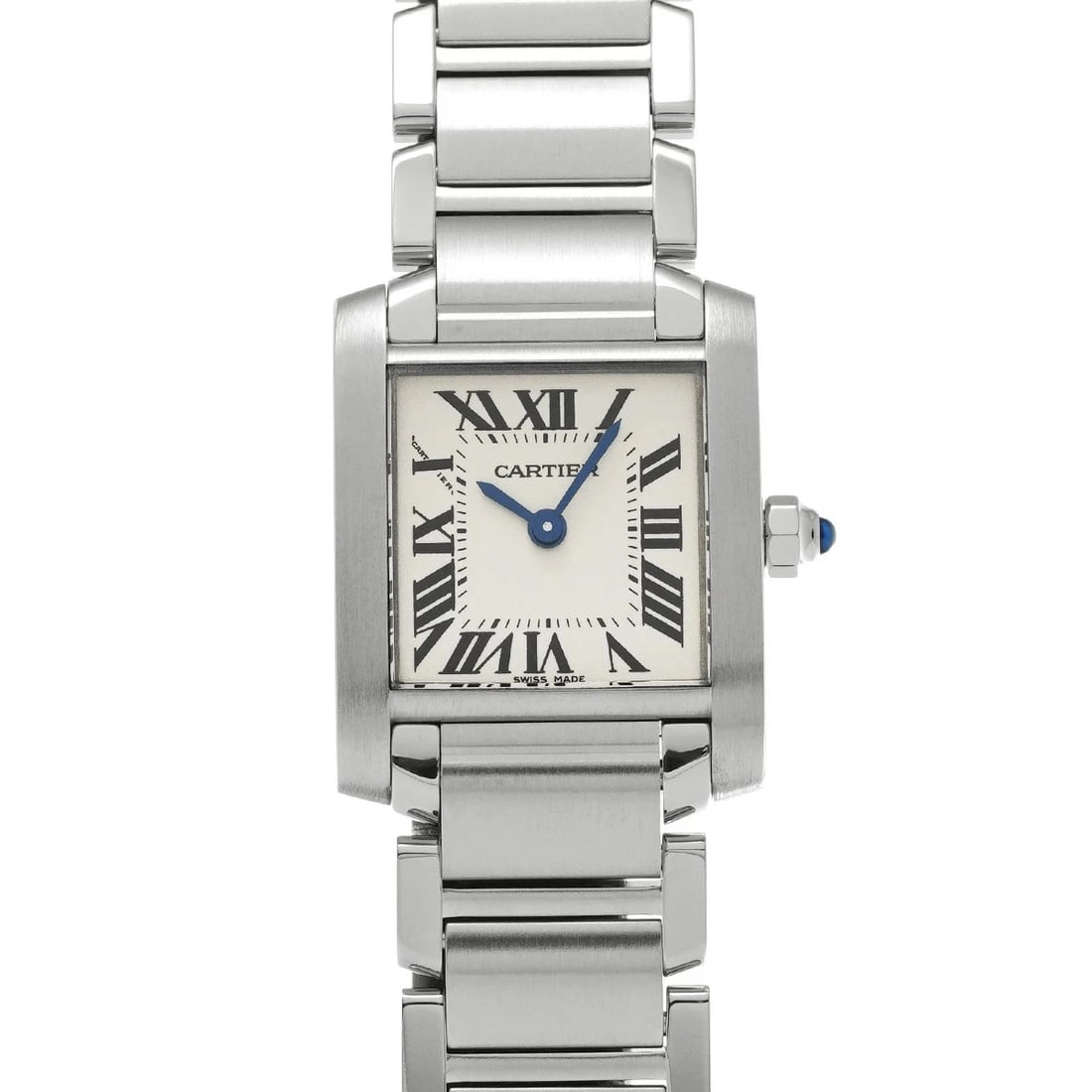 CARTIER TANK FRANÇAISE SILVER WATCH: CARTIER Tank Française Silver Watch Brand: CARTIER Type: Wristwatch Material: Band MaterialStainless, Band MaterialStainless, Case MaterialCase MaterialSapphire Crystal Color: silver Size: