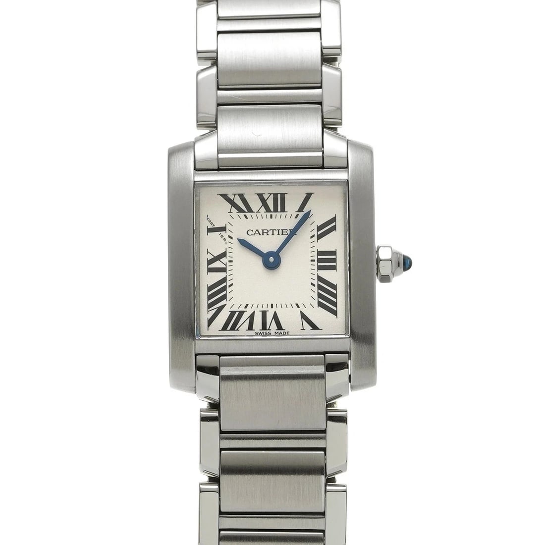 CARTIER TANK FRANÇAISE SILVER WATCH: CARTIER Tank Française Silver Watch Brand: CARTIER Type: Wristwatch Material: Band MaterialStainless, Band MaterialStainless, Case MaterialCase MaterialSapphire Crystal Color: silver Size: