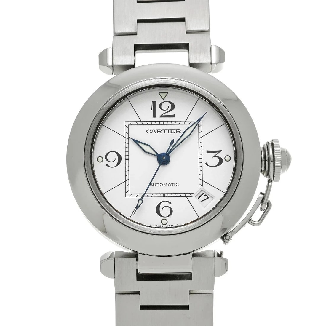 CARTIER PASHA WHITE WATCH: CARTIER Pasha White Watch Brand: CARTIER Type: Wristwatch Material: Band MaterialStainless, Band MaterialStainless, Case MaterialCase MaterialSapphire Crystal Color: white Size: Wrist