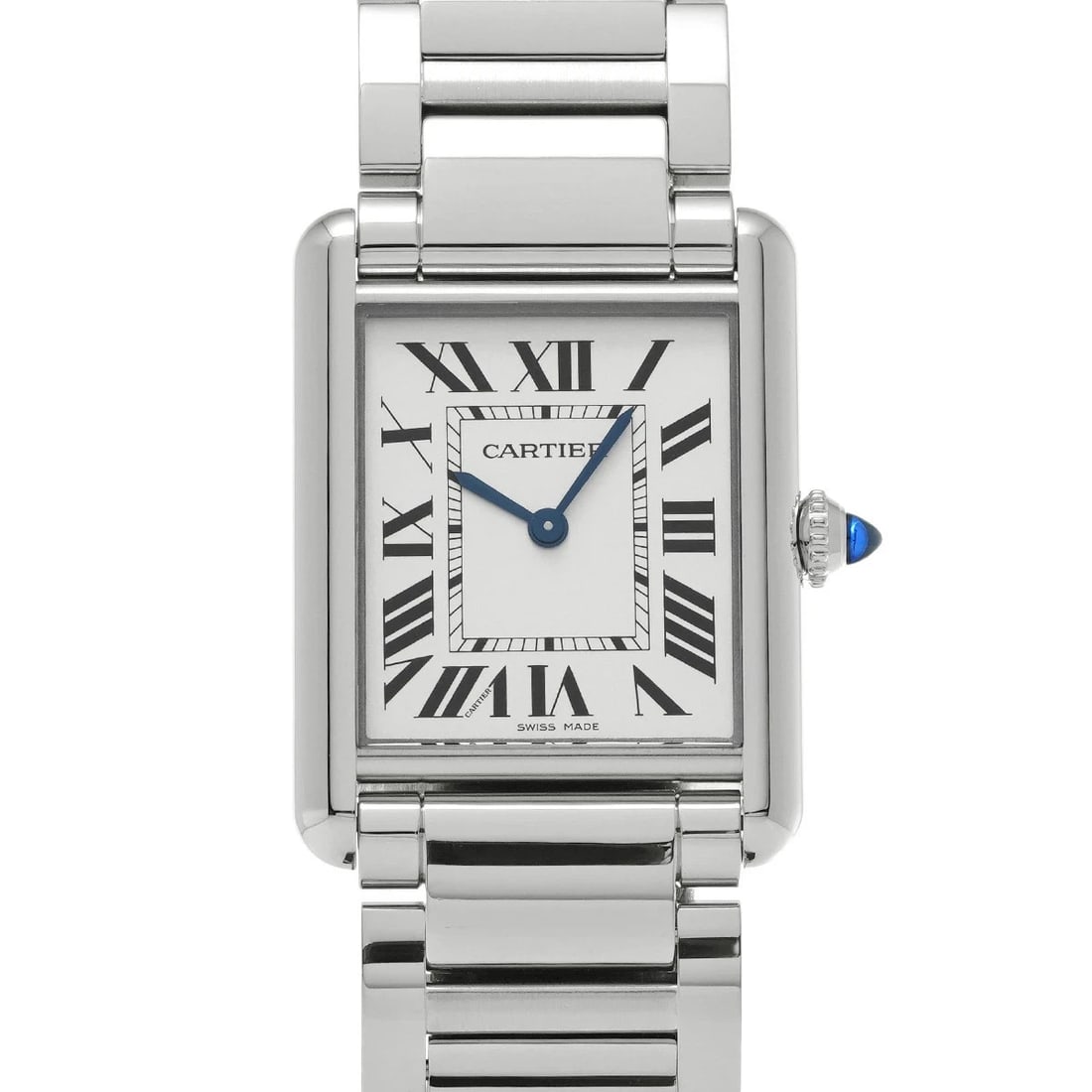 CARTIER TANK MAST SILVER WATCH: CARTIER Tank Mast Silver Watch Brand: CARTIER Type: Wristwatch Material: Band MaterialStainless, Band MaterialStainless, Case MaterialCase MaterialSapphire Crystal Color: silver Size: Wrist Size18