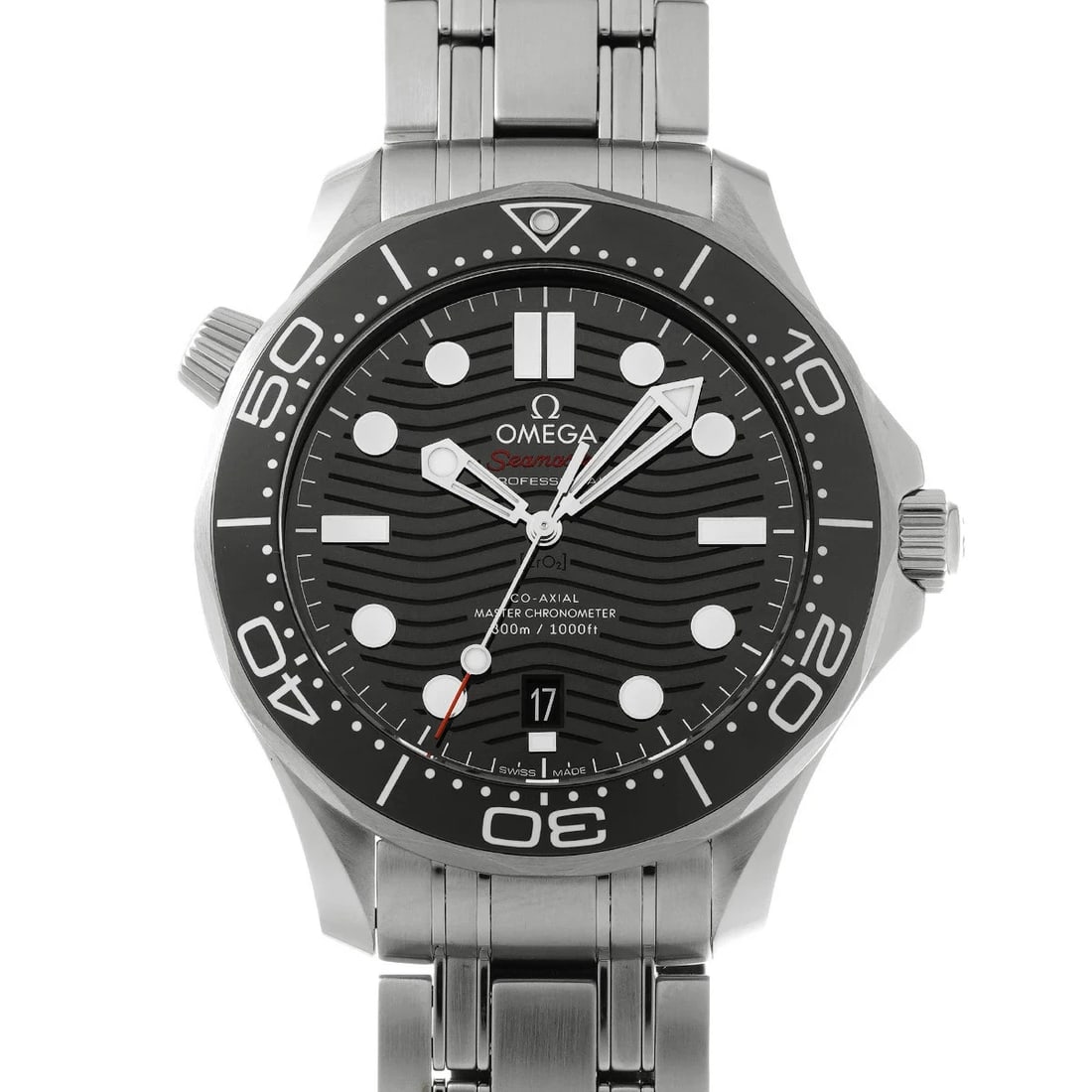 OMEGA WATCH: OMEGA Watch Brand: OMEGA Type: Wristwatch Material: Band MaterialStainless, Band MaterialStainless, Case MaterialCase MaterialSapphire Crystal Color: black Size: Wrist Size19.5cm, Case Size42×42m