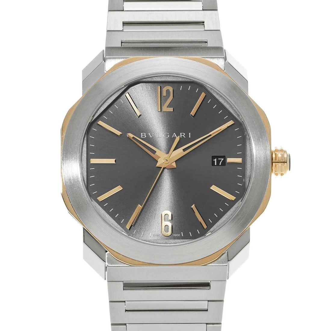 BVLGARI GRAY WATCH: BVLGARI Gray Watch Brand: BVLGARI Type: Wristwatch Material: Band MaterialStainless, Band MaterialStainless, Case MaterialCase MaterialSapphire Crystal Color: gray Size: Wrist Size19cm, Case