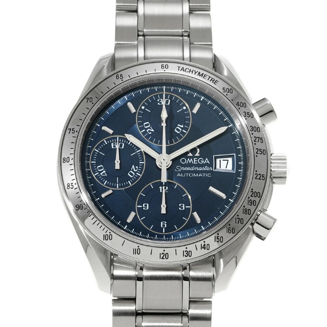 OMEGA SPEEDMASTER BLUE WATCH: OMEGA Speedmaster Blue Watch Brand: OMEGA Type: Wristwatch Material: Band MaterialStainless, Band MaterialStainless, Case MaterialCase MaterialSapphire Crystal Color: blue Size: Wrist