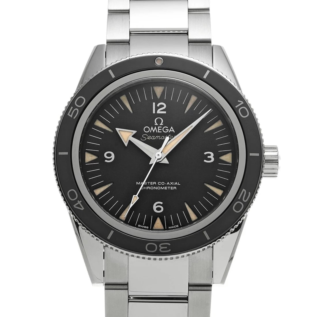 OMEGA WATCH: OMEGA Watch Brand: OMEGA Type: Wristwatch Material: Band MaterialStainless, Band MaterialStainless, Case MaterialCase MaterialSapphire Crystal Color: black Size: Wrist Size20.5cm, Case Size41×41m