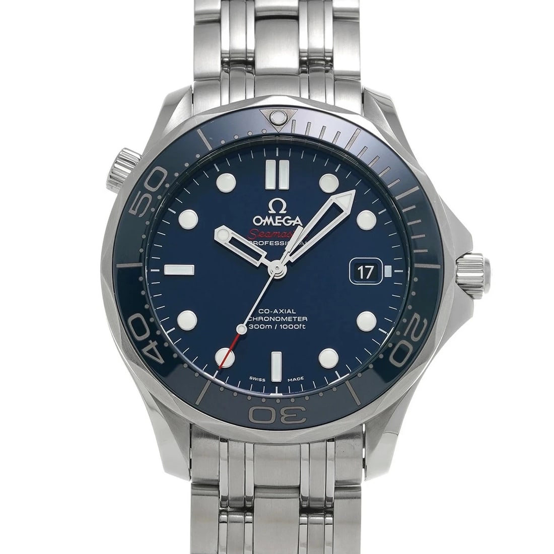 OMEGA WATCH: OMEGA Watch Brand: OMEGA Type: Wristwatch Material: Band MaterialStainless, Band MaterialStainless, Case MaterialCase MaterialSapphire Crystal Color: black Size: Wrist Size20.5cm, Case Size41×41m