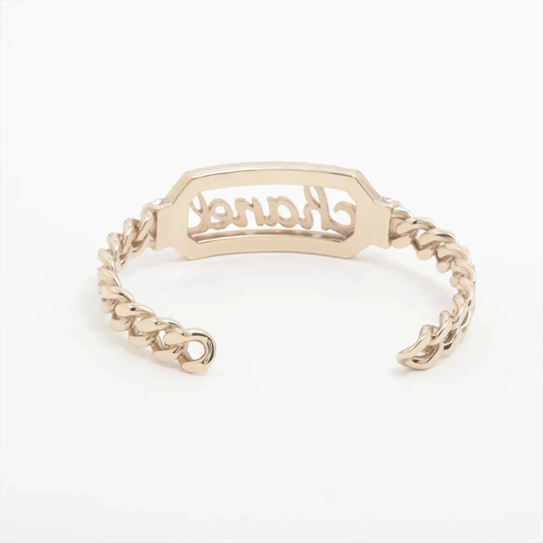 CHANEL LOGO BANGLE GP X RHINESTONE - 2