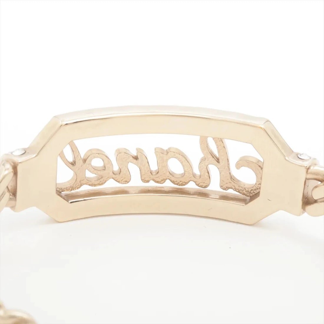CHANEL LOGO BANGLE GP X RHINESTONE - 4