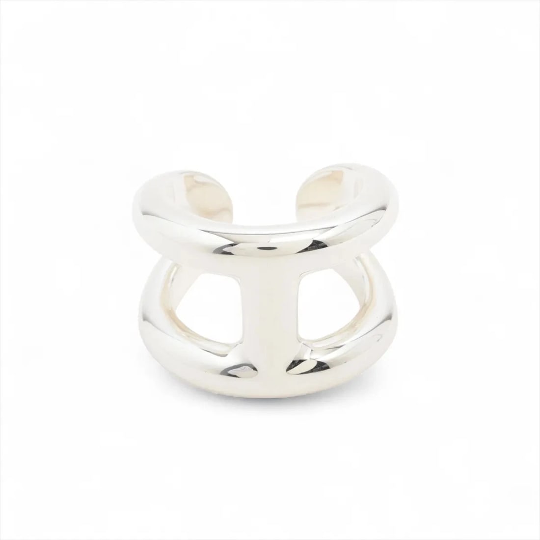 HERMES OSMO'S GM RING 925 SILVER: Hermes Osmo's GM Ring 925 Silver Brand: Hermes Type/Style: Ring Material: 925, Color: Silver Size: 7.25 US Accessories: None Accessories Notice: When purchasing pre-owned goods, please ref