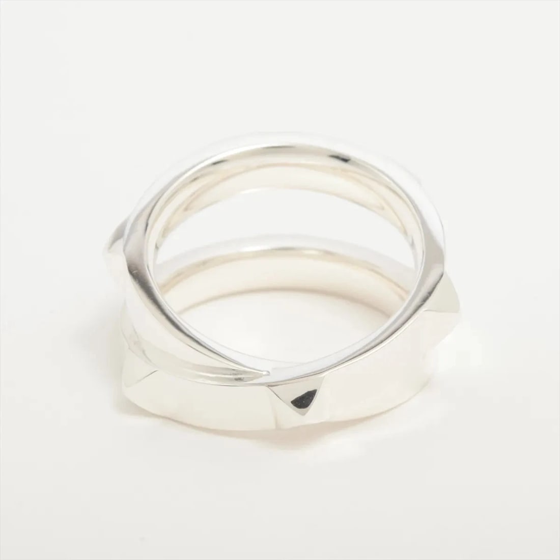 HERMES MINI CREW DOUBLE RING 925 SILVER - 2