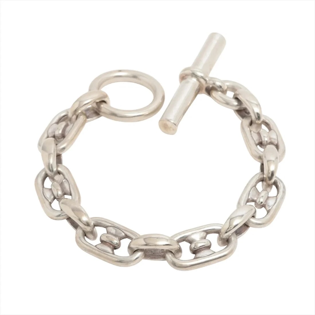 HERMES BRACELET 925 SILVER VINTAGE: Hermes Bracelet 925 Silver Vintage Brand: Hermes Type/Style: Bracelet Material: 925, Color: Silver Size: Bracelet length:16 Accessories: None Accessories Notice: When purchasing pre-owned