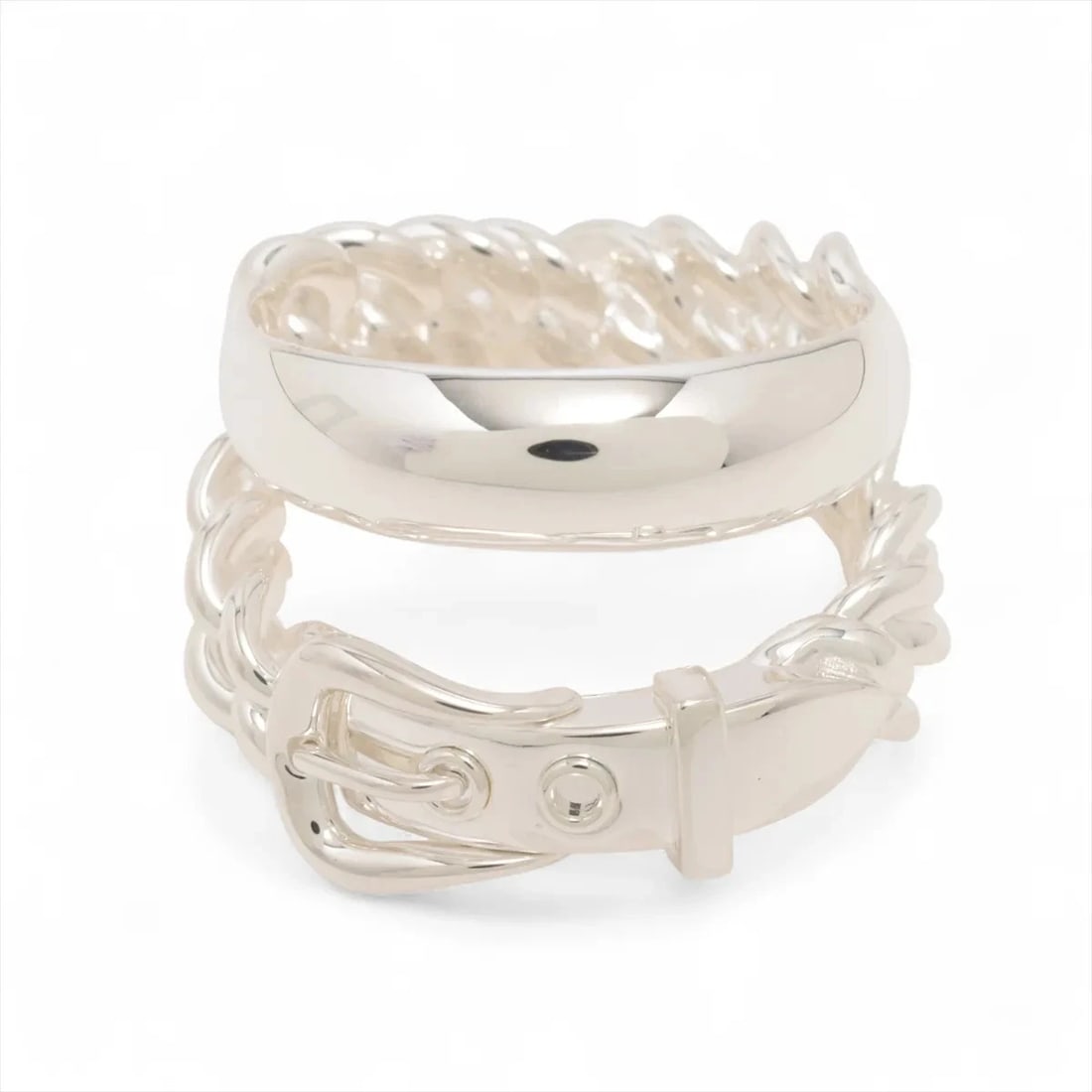 HERMES BOOKLE SERIE UNFLEXIBL RING: Hermes Bookle Serie Unflexibl Ring Brand: Hermes Type/Style: Ring Material: 925, Color: Silver Size: 7- 7.25 USUS Accessories: None Accessories Notice: When purchasing pre-owned goods, ple