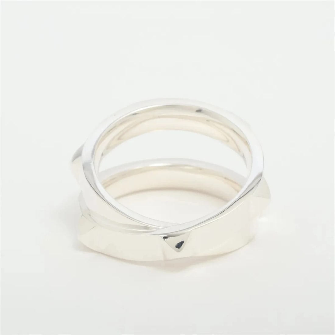 HERMES MINI CREW DOUBLE RING 925 SILVER - 2