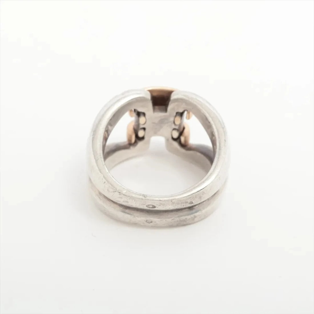 HERMES OLYMPE RING SILVER X GOLD - 2
