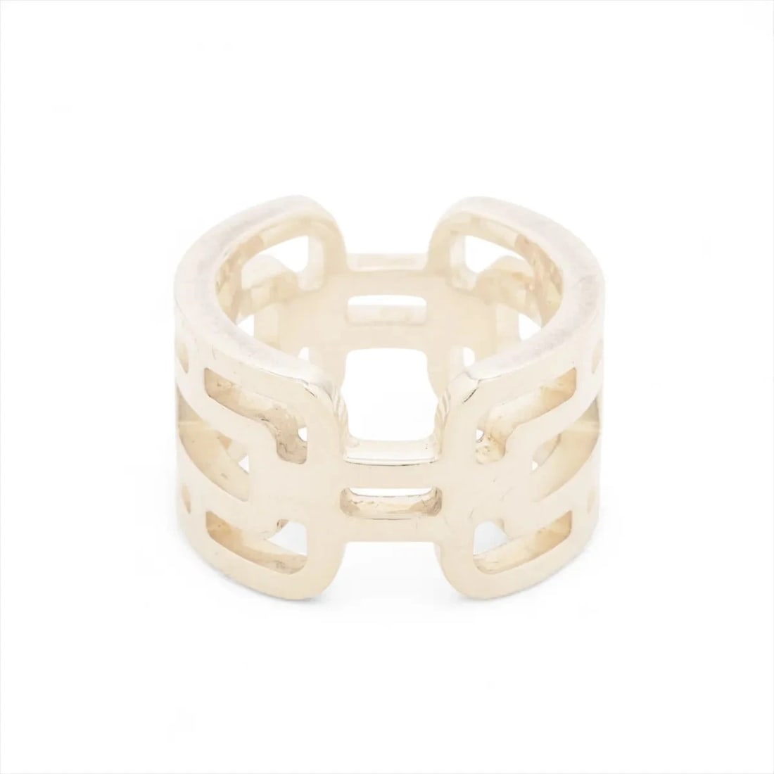 HERMES ARUKAN RING 925 SILVER: Hermes Arukan Ring 925 Silver Brand: Hermes Type/Style: Ring Material: 925, Color: Silver Size: 6 US Accessories: None Accessories Notice: When purchasing pre-owned goods, please refer to the