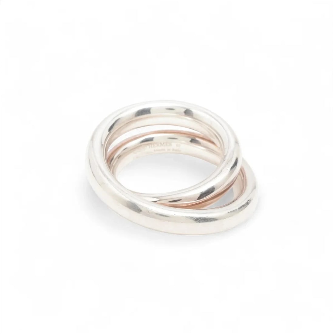 HERMES VERTIGES RING 925 SILVER: Hermes Vertiges Ring 925 Silver Brand: Hermes Type/Style: Ring Material: 925, Color: Silver Size: 5.5 - 5.75 US Accessories: None Accessories Notice: When purchasing pre-owned goods, pleas