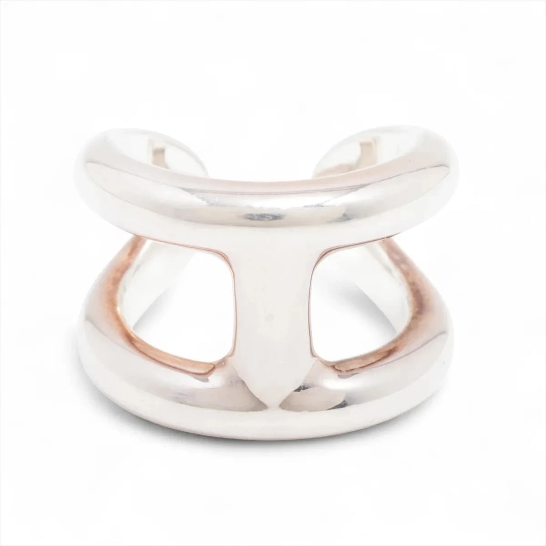 HERMES OSMO'S GM RING 925 SILVER: Hermes Osmo's GM Ring 925 Silver Brand: Hermes Type/Style: Ring Material: 925, Color: Silver Size: 6.75 - 7 US Accessories: None Accessories Notice: When purchasing pre-owned goods, please