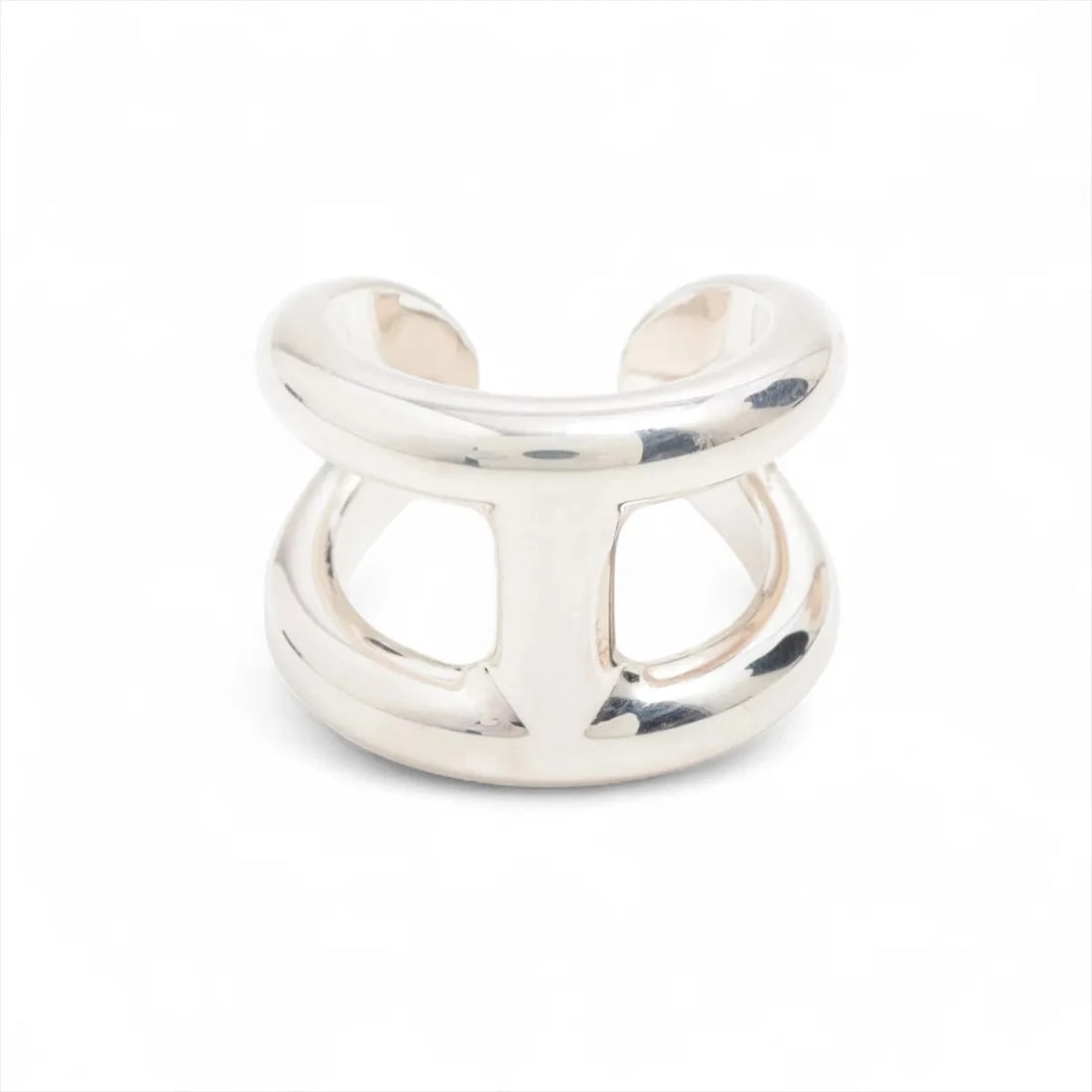 HERMES OSMO'S GM RING 925 SILVER: Hermes Osmo's GM Ring 925 Silver Brand: Hermes Type/Style: Ring Material: 925, Color: Silver Size: 6.25 - 6.5 US Accessories: None Accessories Notice: When purchasing pre-owned goods, please