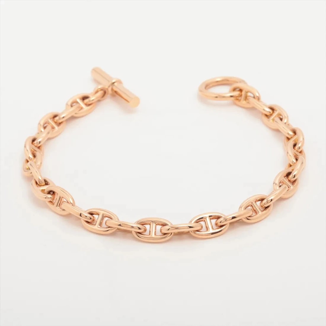 HERMES CHAINE D'ANCRE TPM BRACELET 750(PG): Hermes Chaine d'Ancre TPM Bracelet 750(PG) Brand: Hermes Type/Style: Bracelet Material: 750(PG), Color: PG Size: Size(CM) Bracelet length:17.8 Accessories: None Accessories Notice: When