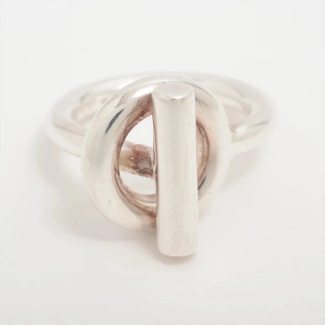 HERMES ECHAPPEE RING 925 SILVER: Hermes Echappee Ring 925 Silver Brand: Hermes Type/Style: Ring Material: 925, Color: Silver Size: 5.25 US Accessories: None Accessories Notice: When purchasing pre-owned goods, please refe