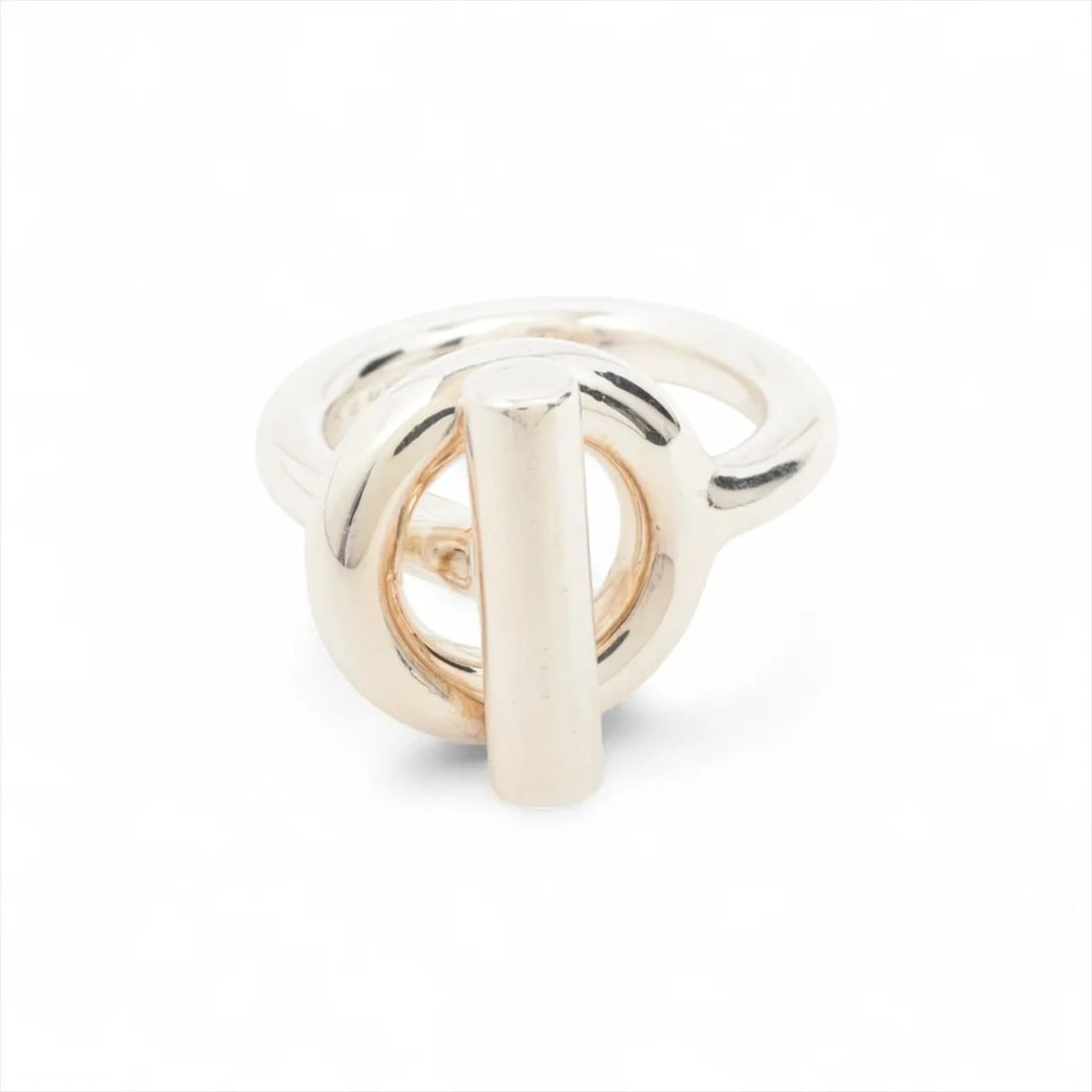 HERMES ECHAPPEE RING 925 SILVER: Hermes Echappee Ring 925 Silver Brand: Hermes Type/Style: Ring Material: 925, Color: Silver Size: 4 US Accessories: None Accessories Notice: When purchasing pre-owned goods, please refer t