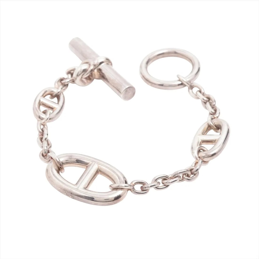 HERMES CHAINE D'ANCRE FARANDOLE BRACELET: Hermes Chaine d'Ancre Farandole Bracelet Brand: Hermes Type/Style: Bracelet Material: 925, Color: Silver Size: Bracelet length:13 Accessories: None Accessories Notice: When purchasing