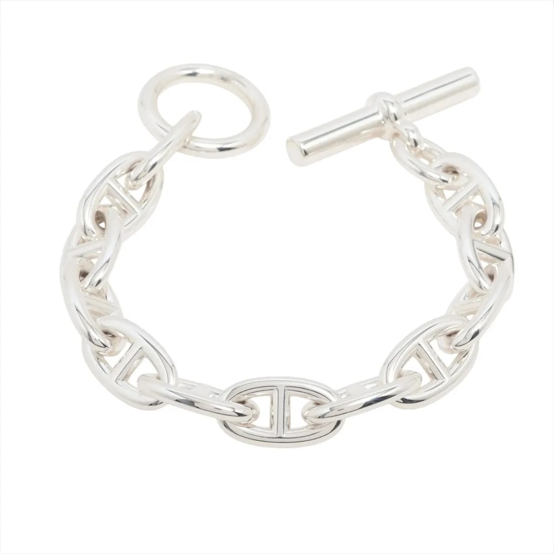 HERMES CHAINE D'ANCRE GM BRACELET: Hermes Chaine d'Ancre GM Bracelet Brand: Hermes Type/Style: Bracelet Material: 925, Color: Not Specified Size: Bracelet length:15 Accessories: None Accessories Notice: When purchasing