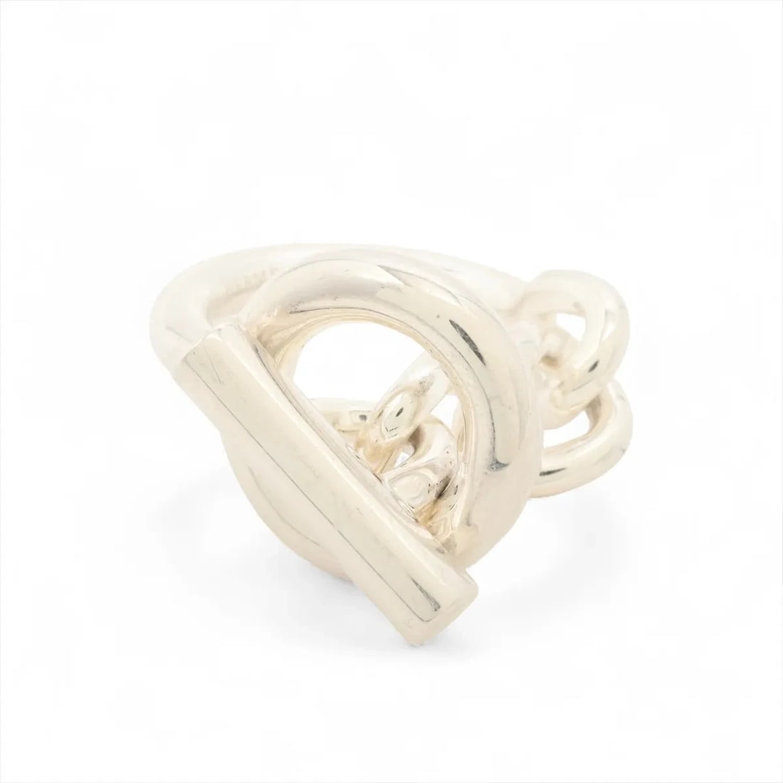 HERMES CROISET RING 925 SILVER: Hermes Croiset Ring 925 Silver Brand: Hermes Type/Style: Ring Material: 925, Color: Silver Size: 6 US Accessories: None Accessories Notice: When purchasing pre-owned goods, please refer to