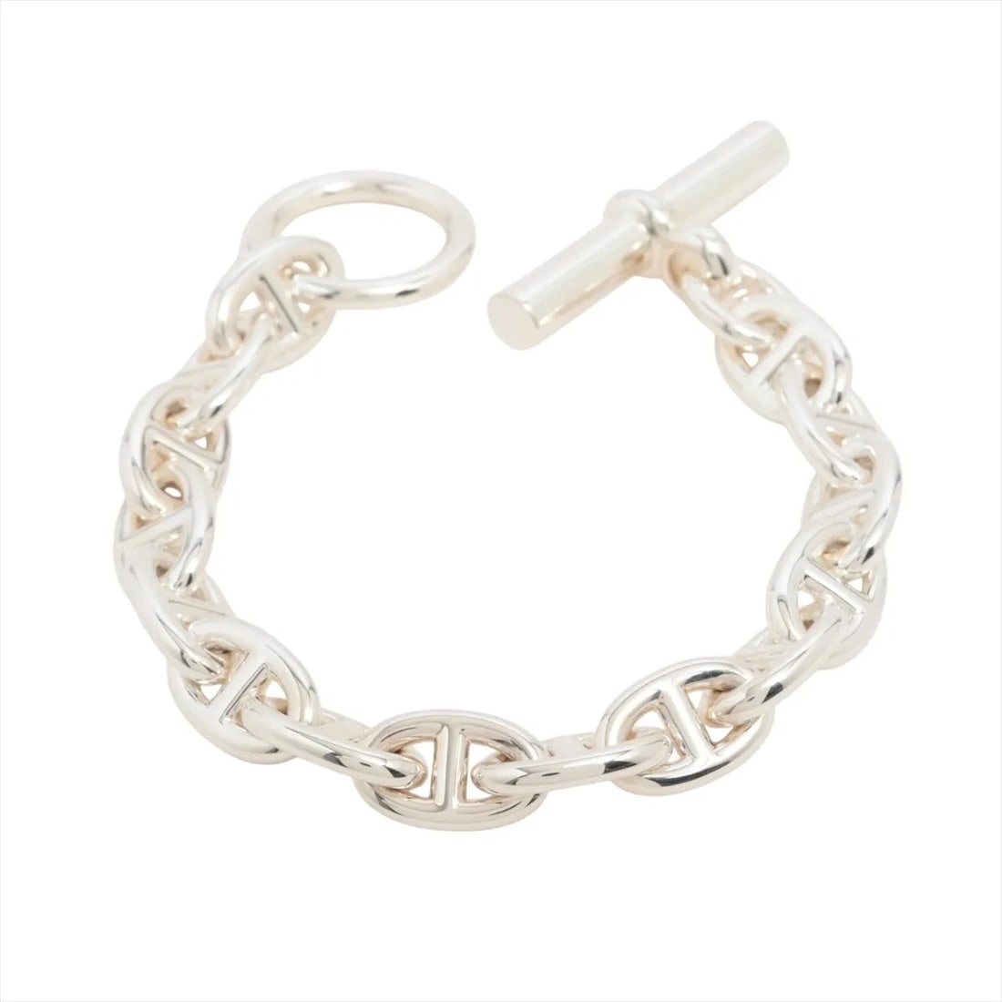 HERMES CHAINE D'ANCRE PM 2025 BRACELET: Hermes Chaine d'Ancre PM 2025 Bracelet Brand: Hermes Type/Style: Bracelet Material: 925, Color: Silver Size: Bracelet length:12.5 Accessories: None Accessories Notice: When purchasing