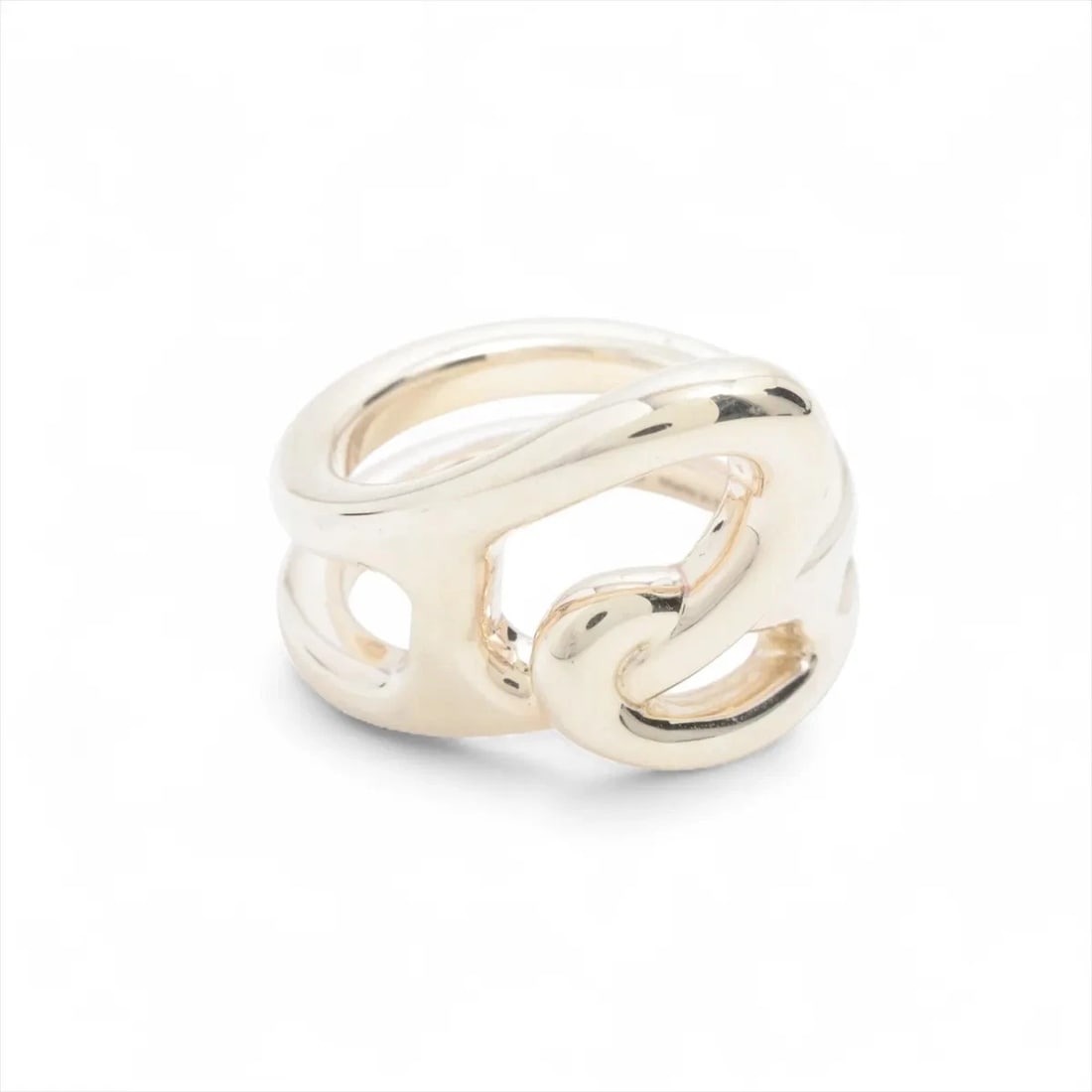 HERMES CHAINE D'ANCRE PUNKS RING: Hermes Chaine d'Ancre punks Ring Brand: Hermes Type/Style: Ring Material: 925, Color: Silver Size: 6 US Accessories: None Accessories Notice: When purchasing pre-owned goods, please refer to