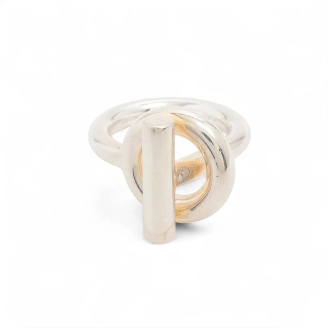 HERMES ECHAPPEE RING 925 SILVER: Hermes Echappee Ring 925 Silver Brand: Hermes Type/Style: Ring Material: 925, Color: Silver Size: 4 US Accessories: None Accessories Notice: When purchasing pre-owned goods, please refer to